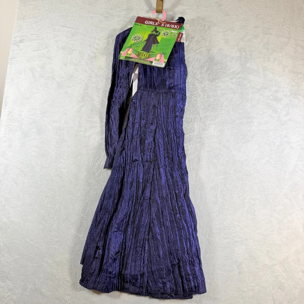 Wicked Elphaba Deluxe Costume Girls Small 6 6X Dress Cape Hat Disguise
